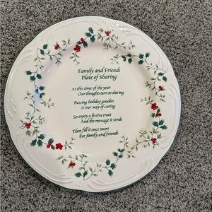 Pfaltzgraff Holiday Plate with Red and Green Design